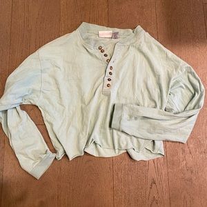 Vintage sky blue cropped top SZ. M